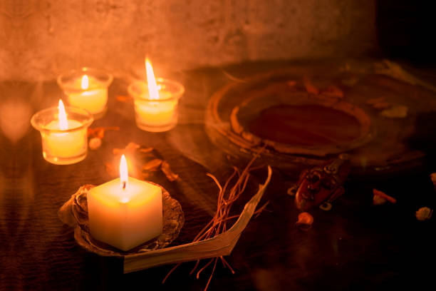 Services accessories for acts related to black magic and the occult